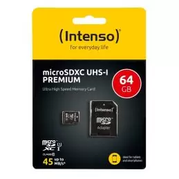 Intenso 3423490 Micro SD UHS-I Premium 64GB c/adap