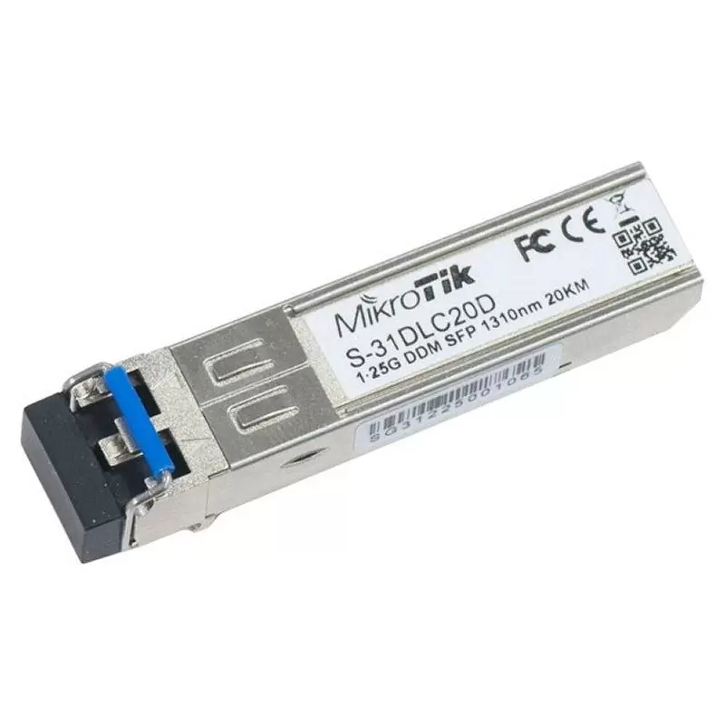 MikroTik S-31DLC20D Modulo SFP Mono Modo 20Km MikroTik S-31DLC20D Modulo SFP Mono Modo 20Km