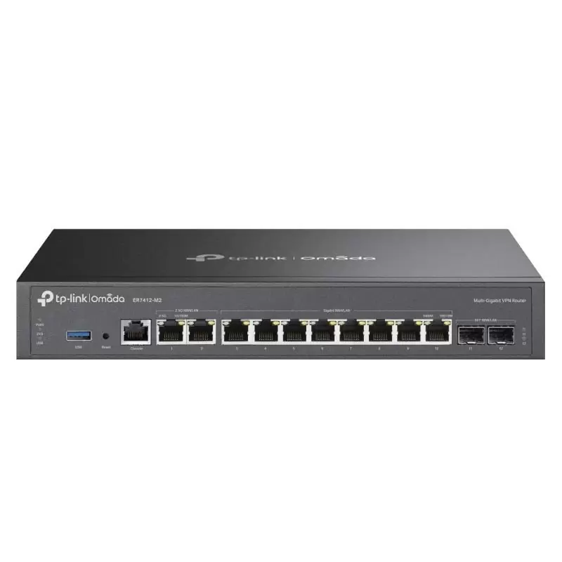 TP-Link ER7412-M2 Router 2x2.5GbE 2xGb SFP 8xGbE TP-Link ER7412-M2 Router 2x2.5GbE 2xGb SFP 8xGbE