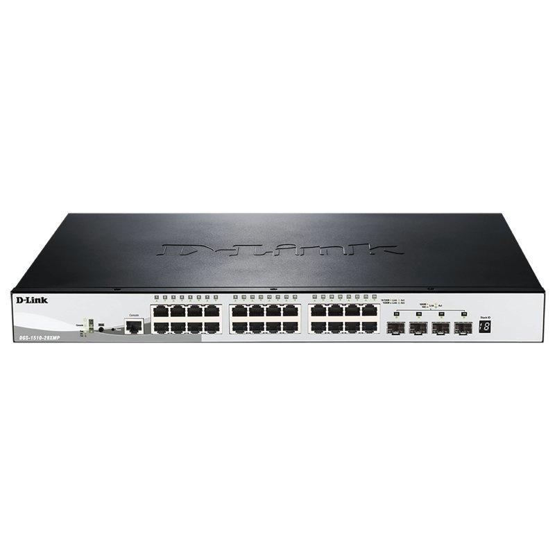 D-Link DGS-1510-28XMP/E Switch L2 24xGB PoE 4x10Gb D-Link DGS-1510-28XMP/E Switch L2 24xGB PoE 4x10Gb