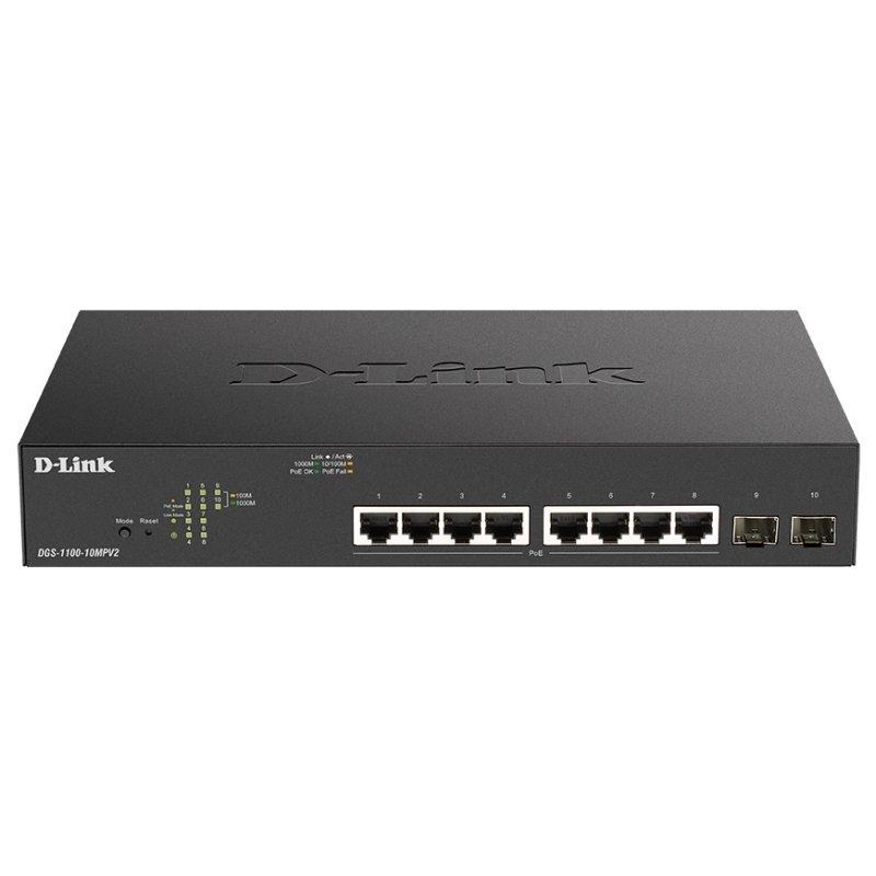 D-Link DGS-1100-10MPV2/E Switch 8xGb PoE+ 2xSFP D-Link DGS-1100-10MPV2/E Switch 8xGb PoE+ 2xSFP