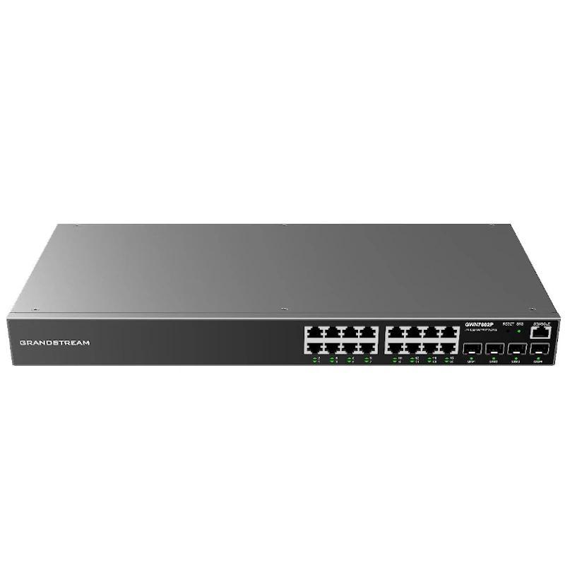 Grandstream GWN7802P Switch 16xGbE PoE 4xSFP 240W Grandstream GWN7802P Switch 16xGbE PoE 4xSFP 240W