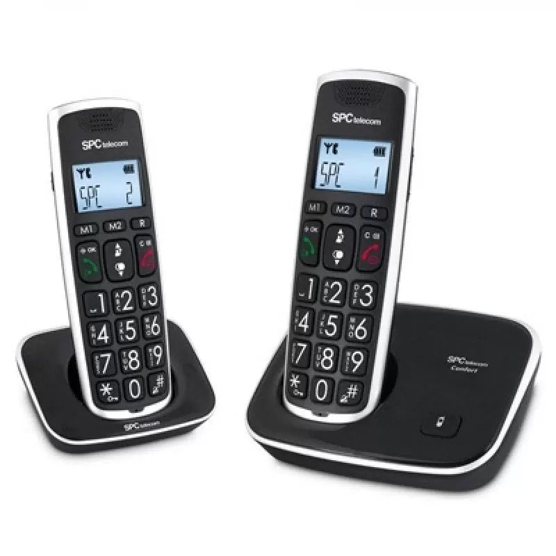 SPC 7609N Telefono DECT COMFORT KAISER DUO Negro SPC 7609N Telefono DECT COMFORT KAISER DUO Negro