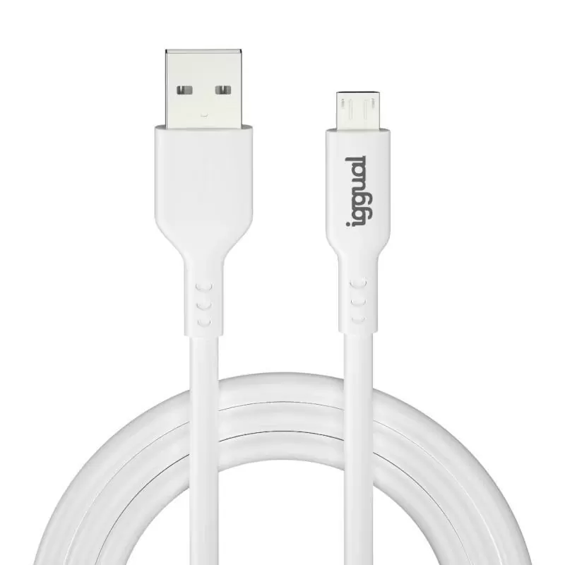 iggual cable USB-A/micro-USB 100 cm blanco iggual cable USB-A/micro-USB 100 cm blanco