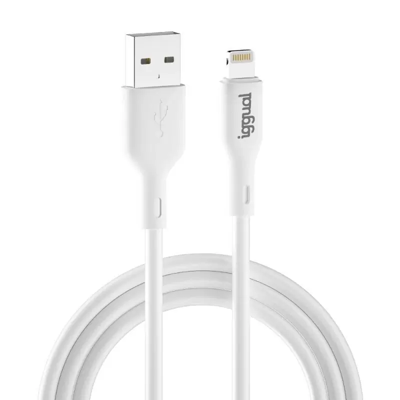 iggual cable USB-A/Lightning 100 cm blanco iggual cable USB-A/Lightning 100 cm blanco