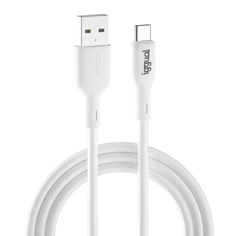 iggual Cable USB-A/USB-C 100 cm blanco Q3.0 3A iggual Cable USB-A/USB-C 100 cm blanco Q3.0 3A