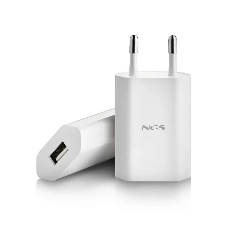 NGS Cargador pared blanco USB 5V2A/10W NGS Cargador pared blanco USB 5V2A/10W