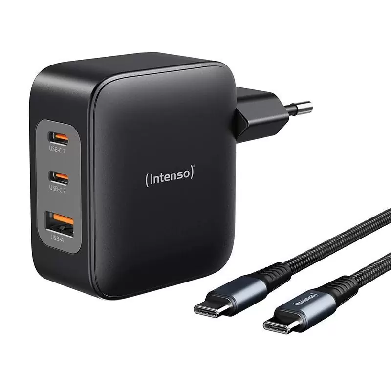 Intenso | KIT Cargador GaN W100ACC + Cable USB-C Intenso | KIT Cargador GaN W100ACC + Cable USB-C