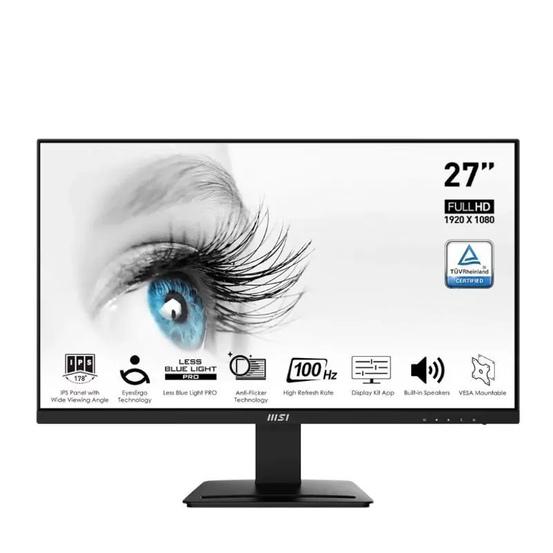 MSI MP273A Monitor 27" IPS FHD 100hz VGA DP HDMI M MSI MP273A Monitor 27" IPS FHD 100hz VGA DP HDMI M