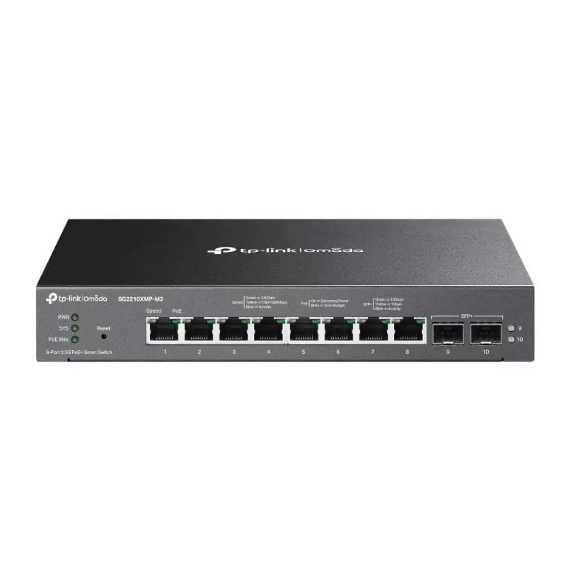 TP-Link SG2210XMP-M2 Switch 8x2,5Gb PoE+ 2xSFP+ TP-Link SG2210XMP-M2 Switch 8x2,5Gb PoE+ 2xSFP+