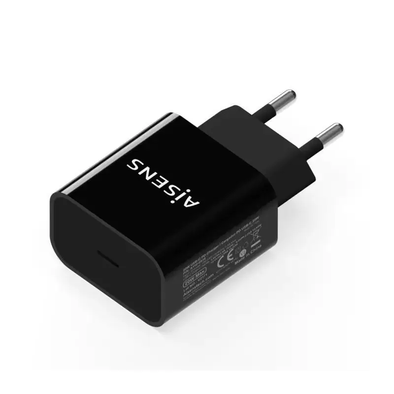 Aisens Cargador USB-C PD3.0 1xUSB-C 20W Negro Aisens Cargador USB-C PD3.0 1xUSB-C 20W Negro