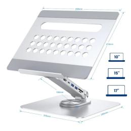 EWENT Soporte Giro 360º y DockingStation 7 en 1 EWENT Soporte Giro 360º y DockingStation 7 en 1