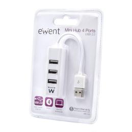 EWENT EW1122 MINI-HUB USB 4 PUERTOS BLANCO EWENT EW1122 MINI-HUB USB 4 PUERTOS BLANCO