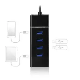 Ewent E1137 HUB USB TIPO C 4 PUEROS USB 3.1