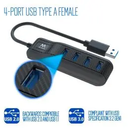 EWENT EW1138 Hub 4 Puertos USB 3.1 Gen1 (USB 3.0) EWENT EW1138 Hub 4 Puertos USB 3.1 Gen1 (USB 3.0)