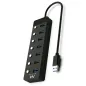 EWENT Hub usb-usb-c 7 ptos interruptor c/alimen. EWENT Hub usb-usb-c 7 ptos interruptor c/alimen.
