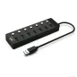 EWENT Hub usb-usb-c 7 ptos interruptor c/alimen. EWENT Hub usb-usb-c 7 ptos interruptor c/alimen.