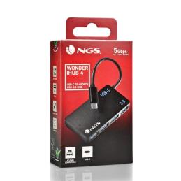 NGS Wonder 4 Hub 4 puertos usb-c