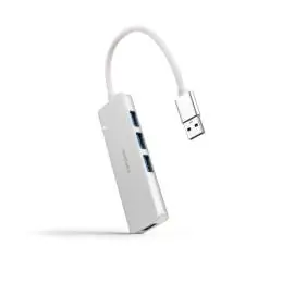 Nanocable Hub USB 3.0 4 x USB 3.0 10cm. Gris