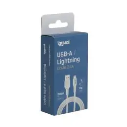 iggual cable USB-A/Lightning 100 cm blanco iggual cable USB-A/Lightning 100 cm blanco