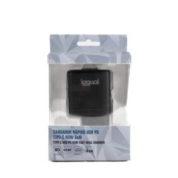 iggual Cargador rápido USB PD tipo C 45W GaN iggual Cargador rápido USB PD tipo C 45W GaN