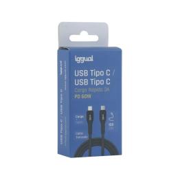 iggual Cable USB-C a tipo C 60W 3A 100 cm trenzado iggual Cable USB-C a tipo C 60W 3A 100 cm trenzado