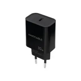 Nanocable Cargador pared USB-C PD 30W Negro Nanocable Cargador pared USB-C PD 30W Negro