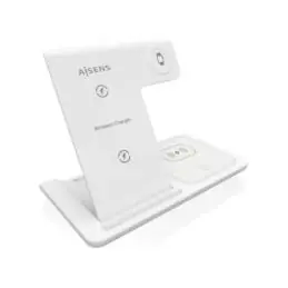 Aisens Cargador Inalámbrico USBC 15W 3 en 1 Blanco