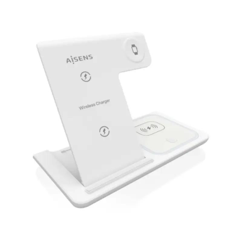 Aisens Cargador Inalámbrico USBC 15W 3 en 1 Blanco