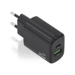 Aisens Cargador GaN 20W 1xUSB-C PD3.0 Negro