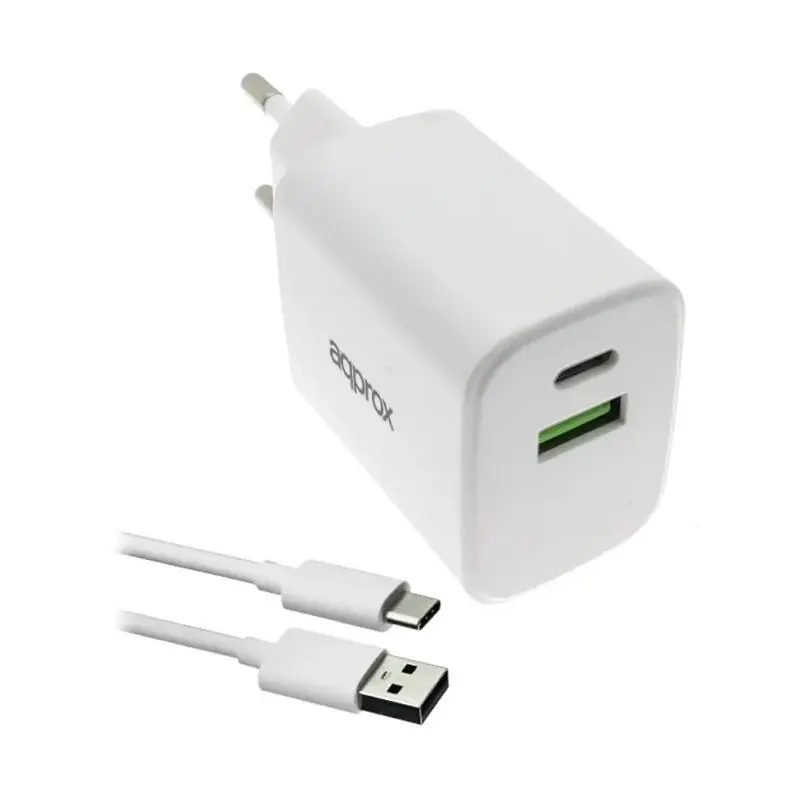 APPROX CARGADOR 35W QC 1 X USB A+ 1 X USB C+CABLE