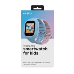 Celly Smartwatch Kids 4G 2 Correas Azul y Rosa Celly Smartwatch Kids 4G 2 Correas Azul y Rosa