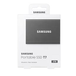 Samsung T7 SSD Externo 2TB NVMe USB 3.2 Gris Samsung T7 SSD Externo 2TB NVMe USB 3.2 Gris