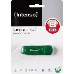 Intenso 3502460 Lápiz USB 2.0 Rainbow 8GB Verde Intenso 3502460 Lápiz USB 2.0 Rainbow 8GB Verde