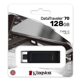 Kingston DataTraveler DT70 128GB USB C 3.2 Negro Kingston DataTraveler DT70 128GB USB C 3.2 Negro