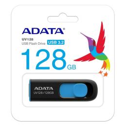 ADATA Lapiz Usb UV128 128GB USB 3.2 Negro/Azul ADATA Lapiz Usb UV128 128GB USB 3.2 Negro/Azul