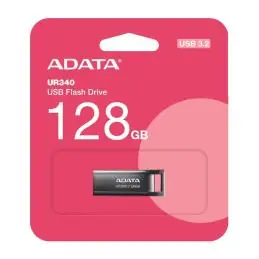 ADATA Lapiz USB UR340 128GB USB 3.2 Metal Black ADATA Lapiz USB UR340 128GB USB 3.2 Metal Black