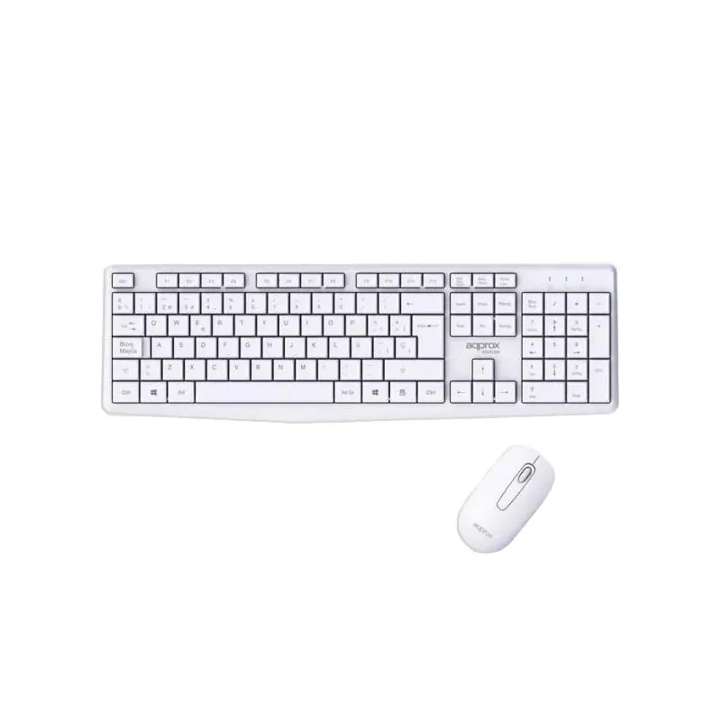 APPROX Teclado+Ratón Inalamb. X420W 1000DPI Blanco