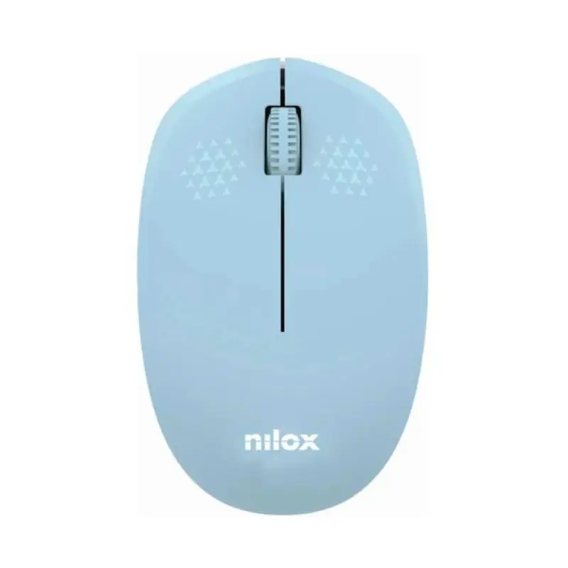 Nilox Ratón Wireless, 1000 DPI, 3 botones, Azul
