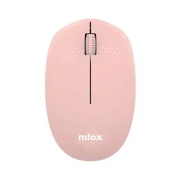 Nilox Ratón Wireless, 1000 DPI, 3 botones, Rosa