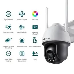 VIGI Cámara IP PT C540-W 4MP Plástico FColor Wi-Fi VIGI Cámara IP PT C540-W 4MP Plástico FColor Wi-Fi
