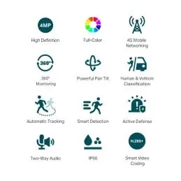 VIGI Cámara IP PT C540-4G 4MP Plástico Full-Color VIGI Cámara IP PT C540-4G 4MP Plástico Full-Color