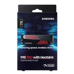 Samsung 990 PRO HeatSink SSD 1TB PCIe 4.0 NVMe M.2 Samsung 990 PRO HeatSink SSD 1TB PCIe 4.0 NVMe M.2