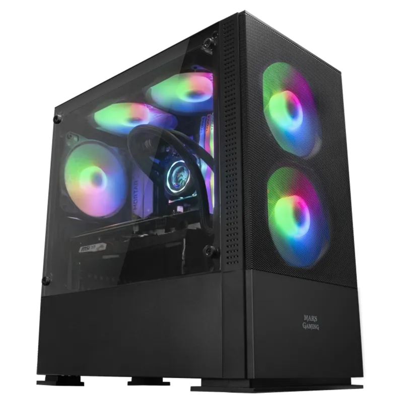 Mars Gaming Caja MCZ PREMIUM M-ATX 2X FRGB Negra Mars Gaming Caja MCZ PREMIUM M-ATX 2X FRGB Negra