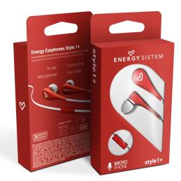 Energy Sistem Auricular Intrauditivo Style 1 Rojo Energy Sistem Auricular Intrauditivo Style 1 Rojo