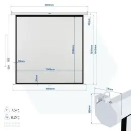 iggual Pantalla eléctrica 4:3 100" 180x180 cm iggual Pantalla eléctrica 4:3 100" 180x180 cm