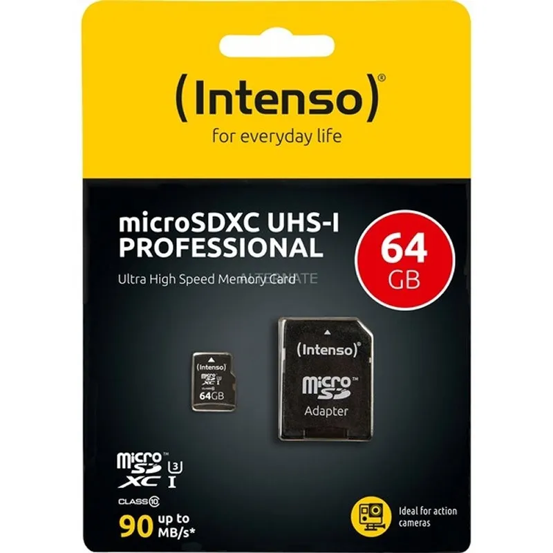 Intenso 3433490 Micro SD UHS-I profesional 64GB Intenso 3433490 Micro SD UHS-I profesional 64GB