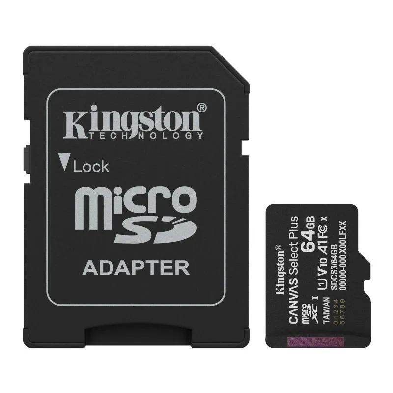 Kingston SDCS3/64GB microSDXC Gen3 100MB/s A1
