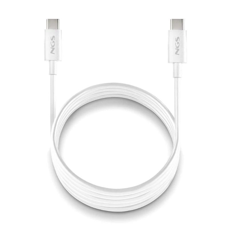 NGS CABLE CARGA RAPIDA USB-C A USB-C 1M BLANCO