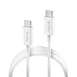 NGS CABLE CARGA RAPIDA USB-C A USB-C 1M BLANCO NGS CABLE CARGA RAPIDA USB-C A USB-C 1M BLANCO